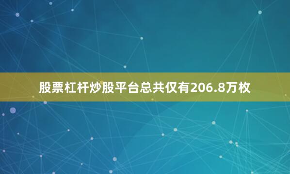 股票杠杆炒股平台总共仅有206.8万枚